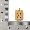 304 Stainless Steel Charms STAS-R001-01G-S-3