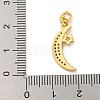 Rack Plating Brass Micro Pave Cubic Zirconia Pendants KK-G513-15G-3