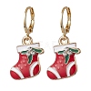 5Pairs 5 Styles Christmas Theme Alloy Enamel Dangle Earrings EJEW-JE05826-2