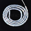 Electroplate Transparent Glass Beads Strands EGLA-T023-02-F03-2