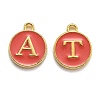 Initial Letter A~Z Alphabet Enamel Charms ENAM-X0018-11-2