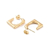 Ion Plating(IP) 304 Stainless Steel Rectangle Stud Earrings EJEW-P198-03G-2