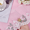 Peony Embroidery Polyester Lace Fabric DIY-WH0308-360A-3