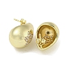 Brass with Cubic Zirconia Stud Earrings EJEW-Q799-02C-G-2