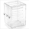Rectangle 3 Vertical Drawers Transparent Plastic Jewelry Organizer Case WG65716-01-1