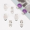Iron Clip-on Earring Settings X-IFIN-R204-09-5
