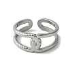 304 Stainless Steel Open Cuff Ring RJEW-L110-024P-2