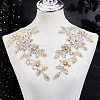 Polyester Rhinestone Embroidery Sew on Appliques DIY-WH20010-40-1-4