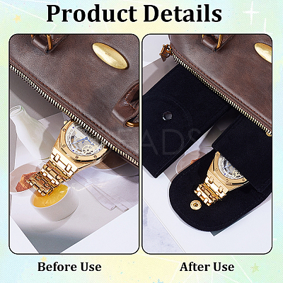 Rectangle Velvet Watch Storage Bag AJEW-CN0008-18B-1