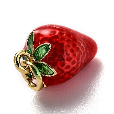 Brass Enamel Charms X-KK-B028-13G-1