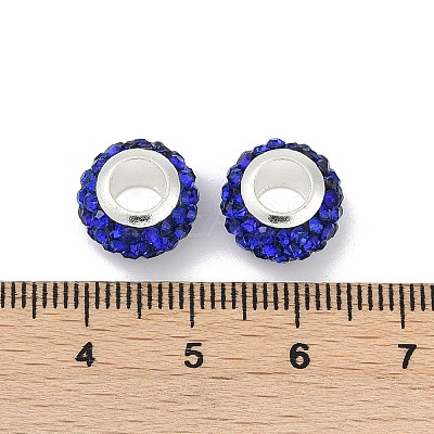 Alloy Rhinestone Clay Pave Beads ALRI-D300-03S-01-1