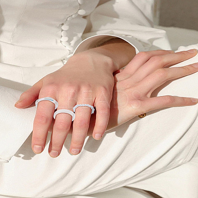 1 Set Acrylic Finger Rings for Women RJEW-LP0008-18A-1
