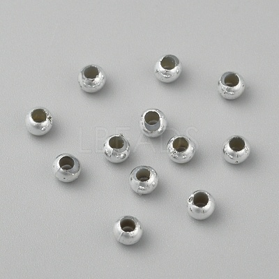 Plating Plastic Acrylic Round Beads PACR-L003-3mm-S-1