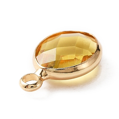 Faceted Glass Pendants KK-WH0046-59G-11-1