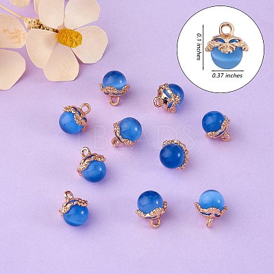 10Pcs Gemstone Charm Pendant Crystal Quartz Healing Natural Stone Pendants Buckle for Jewelry Necklace Earring Making Cra JX599G-1