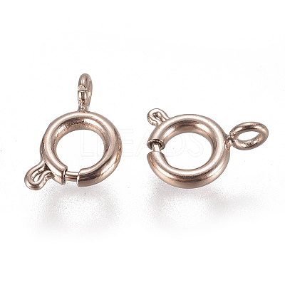 Ion Plating(IP) 304 Stainless Steel Spring Ring Clasps LS-STAS-F224-02RG-A-1