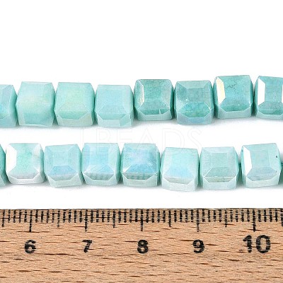 Anti-Tarnish Electroplate Glass Beads Strands GLAA-T025-8mm-10E-1