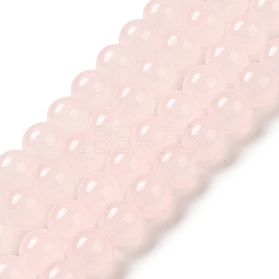 Baking Paint Imitation Jade Glass Round Bead Strands X1-DGLA-Q021-8mm-02-1