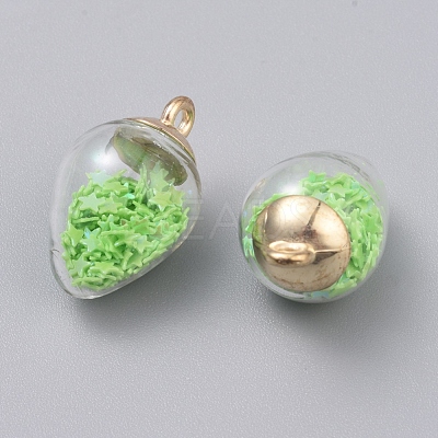 Transparent Glass Pendants GLAA-TAC0002-H05-1