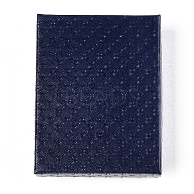 Rhombus Textured Cardboard Jewelry Boxes CBOX-T006-01H-1