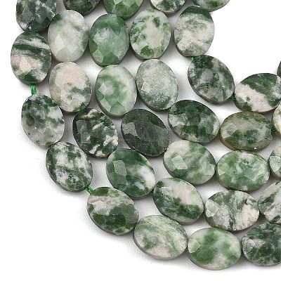 Natural Green Spot Jasper Beads Strands G-H349-A01-20-1