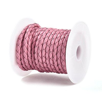 Braided Cowhide Leather Cord NWIR-N005-01D-5mm-1