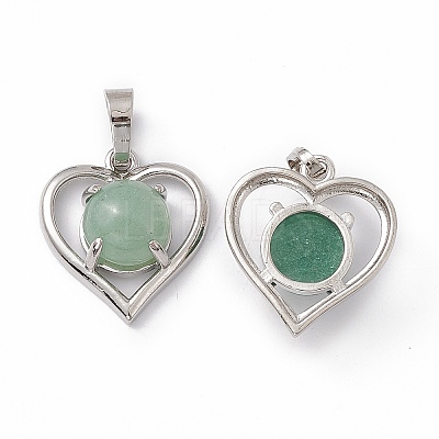 Natural & Synthetic Mixed Gemstone Pendants G-P484-04P-1