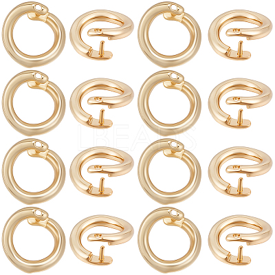 Brass Snap Clasps KK-BBC0021-49G-1