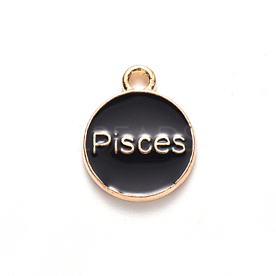Alloy Enamel Pendants X-ENAM-S124-01A-08H-1