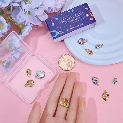 12Pcs 6 Styles Ion Plating(IP) 304 Stainless Steel Charms STAS-SC0008-82-1