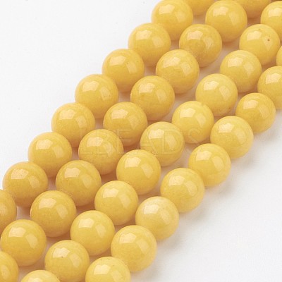 Natural Mashan Jade Round Beads Strands X-G-D263-8mm-XS07-1