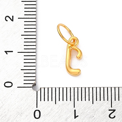925 Sterling Silver Letter Charms with Jump Rings STER-R008-01G-J-1