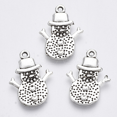 Tibetan Style Alloy Pendants X-TIBE-N010-37AS-RS-1