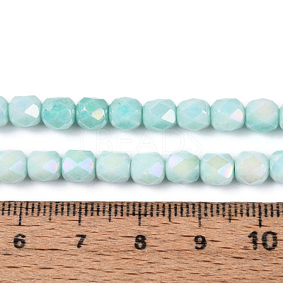 Anti-Tarnish Electroplate Glass Beads Strands GLAA-N057-6mm-02-1