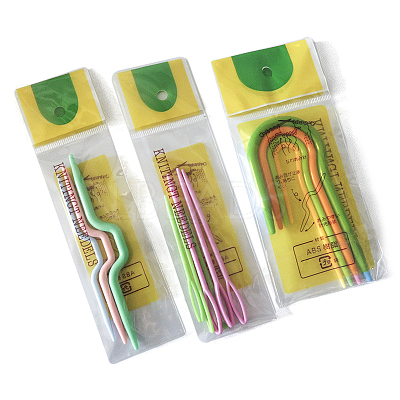 13Pcs ABS Plastic Knitting Sewing Needles PW22062476769-1