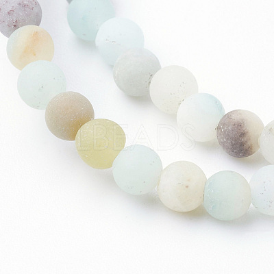 Natural Flower Amazonite Bead Strands G-G735-61F-4mm-1