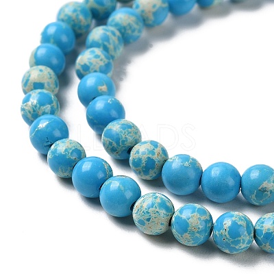 Synthetic Imperial Jasper Dyed Beads Strands G-D077-A01-01J-1