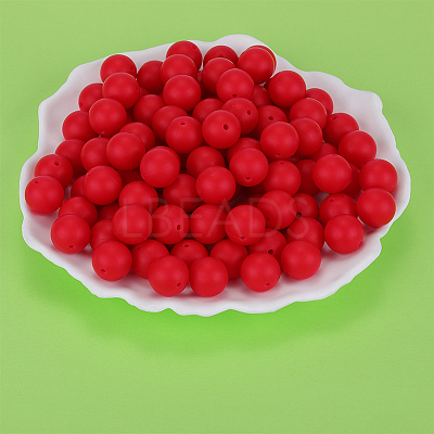 Round Silicone Focal Beads SI-JX0046A-126-1