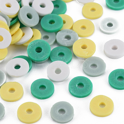 Handmade Polymer Clay Beads Strands CLAY-R089-8mm-T008-1