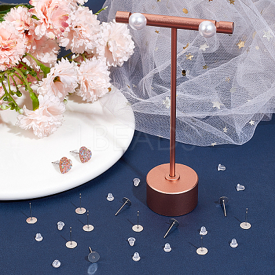 1600Pcs 2 Styles  304 Stainless Steel Flat Round Blank Peg Stud Earring Findings FIND-BBC0003-53A-1