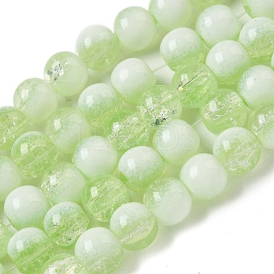 Crackle Glass Beads Strands GLAA-U001-8mm-09-1