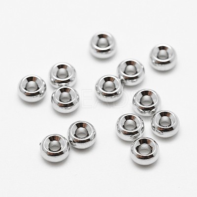 Brass Spacer Rondelle Beads KK-P130-112P-NR-1