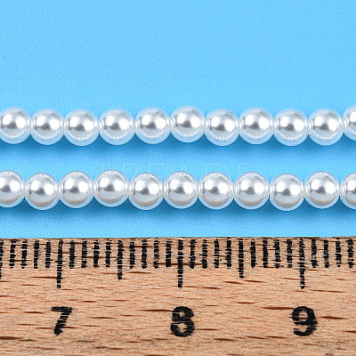 Baking Paint Pearlized Glass Pearl Bead Strands HY-N002-3mm-A12-1