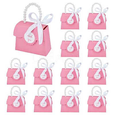 Rectangle Paper Gift Bags with Hole Imitation Pearl Handle CON-WH0110-019A-1