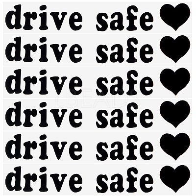 Laser PVC Drive Safe Self Adhesive Car Stickers STIC-WH0013-09C-1