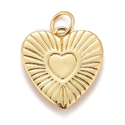 Rack Plating Real 18K Gold Plated Brass Pendants KK-E260-01G-B-1