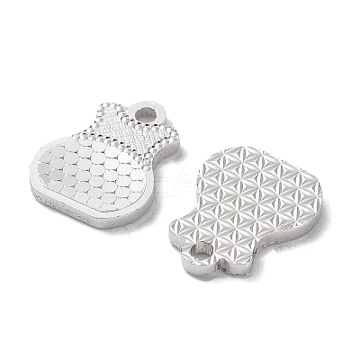 Rhodium Plated 925 Sterling Silver Charms STER-C003-09P-1