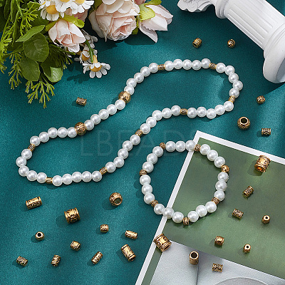 100Pcs 10 Styles Tibetan Style Zinc Alloy Beads FIND-SP0005-94-1