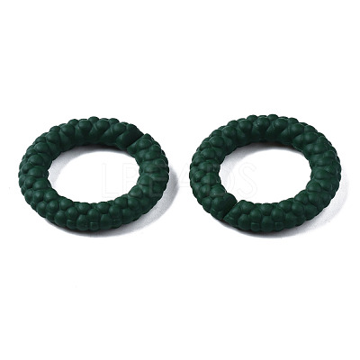 Spray Painted CCB Plastic Linking Rings CCB-Q091-010B-1