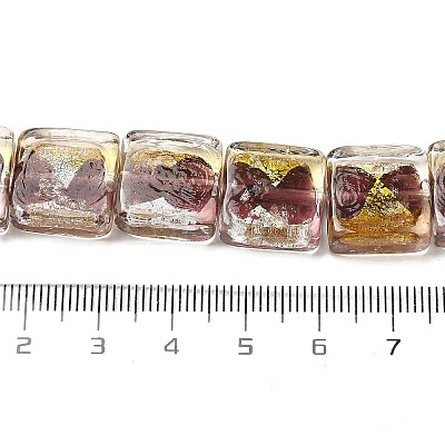 Handmade Gold Foil and Silver Foil Lampwork Beads FOIL-C001-01B-04-1